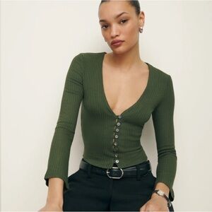 Reformation Gellar Knit Top